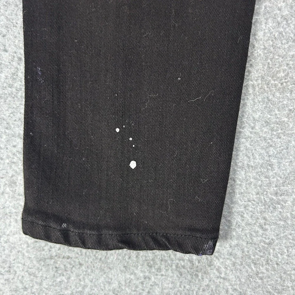Focus Jeans Distressed Pants Mens 32 Black Purple Paint Splatter Streetwear